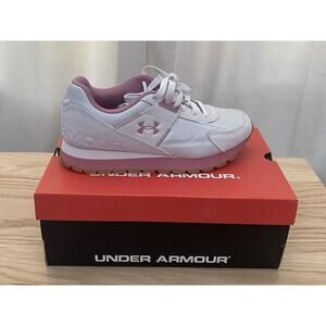 Under Armour Women’s Essential Runner Shoes‎ Size 7 White Clay Pink Elixir